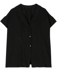 Forme D'expression - Shawl-Collar Linen Shirt - Lyst