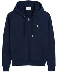 Ami Paris - Sudadera Con Capucha Y Logo Bordado - Lyst