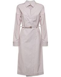 Fendi - Striped Belted Midi Dress - Lyst