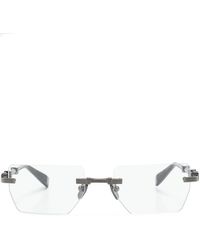 Balmain - Pierre Rectangle-Frame Glasses - Lyst