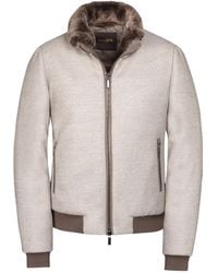 Moorer - Bellati-Lp Fur Collar Zip-Up Jacket - Lyst