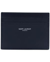 Saint Laurent - Logo-Print Card Holder - Lyst
