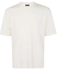 ZEGNA - Cotton And Silk T-Shirt - Lyst