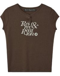 Rest&Recreation - Cap-Sleeve Logo-Print T-Shirt - Lyst