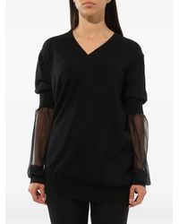 Givenchy - Deep V-Neck Top - Lyst