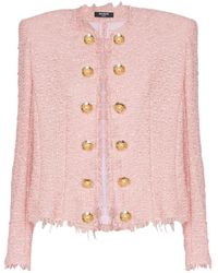 Balmain - Tweed Sequinned Blazer - Lyst