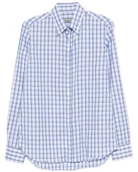 Canali - Geruit Overhemd - Lyst