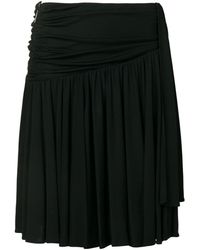 MSGM Falda con detalles fruncidos - Negro