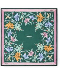 Lancel - Floral-Print Silk Scarf - Lyst