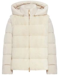 Moorer - フーデッド キルティングジャケット - Lyst