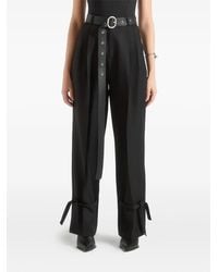 Manière De Voir - Suzanne Tailored Pants With Oversized Belt And Ankle Ties - Lyst