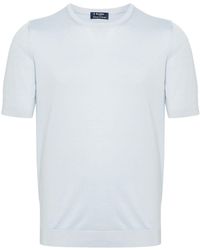 Barba Napoli - Fijngebreid Zijden T-shirt - Lyst