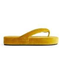 Balenciaga - Jet Lag Velvet Platform Sandals - Lyst