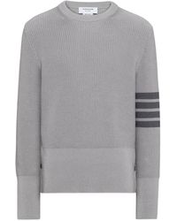 Thom Browne - Cardigan Stitch 4-Bar Pullover - Lyst
