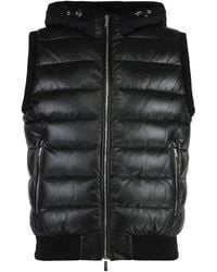 Moorer - Leather Quilted Gilet - Lyst