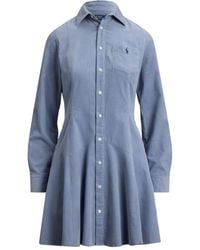 Polo Ralph Lauren - Button-Down Shirt Mini Dress - Lyst