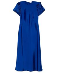 Parlor - Ruffle-Detail Maxi Dress - Lyst