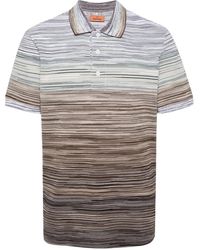Missoni - Piqué Poloshirt Met Slub-patroon - Lyst