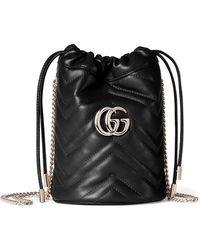 Gucci - Small Gg Marmont Bucket Bag - Lyst