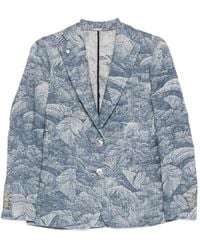 L.B.M. 1911 - Floral-Jacquard Single-Breasted Blazer - Lyst