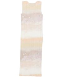 Pleats Please Issey Miyake - Pleated Long Dress - Lyst