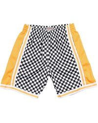 Mitchell & Ness - X Nba Los Angeles Lakers Checked Shorts - Lyst