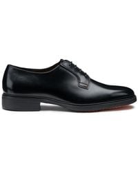 Santoni - Easy Lace-Up Leather Derby Shoes - Lyst