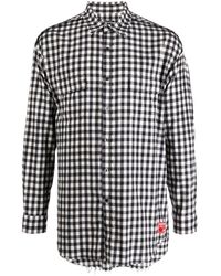 Undercover - Check-pattern Logo-patch Shirt - Lyst