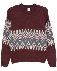 Eleventy - Trui Met Ronde Hals En Fairisle-Patroon - Lyst