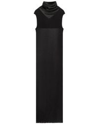 Lanvin - Pleated Jersey Dress - Lyst