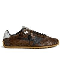 Golden Goose - Marathon Speed Printed-Leather Sneakers - Lyst