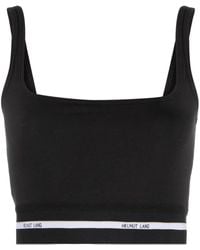 Helmut Lang - Cropped-Top Mit Logo - Lyst