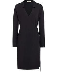 12 STOREEZ - Midikleid Mit V-Ausschnitt - Lyst