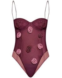 Oséree - Maillot De Bain À Fleurs Appliquées - Lyst