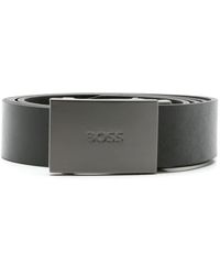 BOSS - Cinturón con hebilla del logo grabado - Lyst