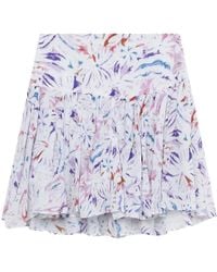 IRO - Falda corta con estampado floral - Lyst