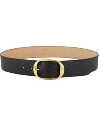 Tom Ford - Grain-Leather Oval-Buckle Belt - Lyst