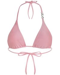 KARL LAGERFELD - Triangel Bikini Met Logo-Hardware - Lyst