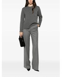 Alpha Studio - Ribbed-Trim Slit-Cuff Sweater - Lyst