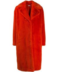 P.A.R.O.S.H. Oversized Faux-fur Coat - Orange