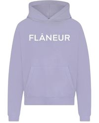 flâneur - Logo-Print Hoodie - Lyst