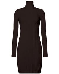 Wolford - Ribbed-Knit High-Neck Mini Dress - Lyst