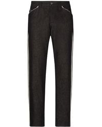 Dolce & Gabbana - Contemporary Piped Straight-Leg Jeans - Lyst
