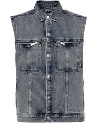 Izzue - Veste En Jean À Design Sans Manches - Lyst