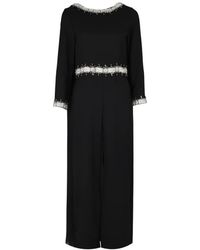 Loodyana - Hand-Embroidered Cape-Detail Jumpsuit - Lyst