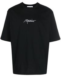 Moschino - Embroidered-logo Organic Cotton T-shirt - Lyst