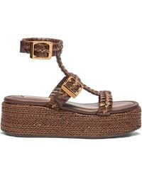 Casadei - Sandalen Mit Geflochtenem Riemen - Lyst