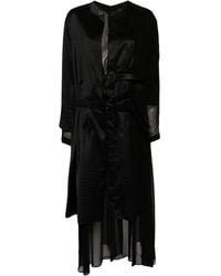 Junya Watanabe - Gewickeltes Kleid Mit Gürtel - Lyst