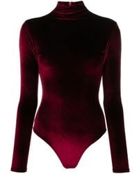 Atu Body Couture - High-Neck Velvet Bodysuit - Lyst