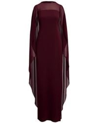 Ralph Lauren - Cape-Overlay Georgette Maxi Gown - Lyst